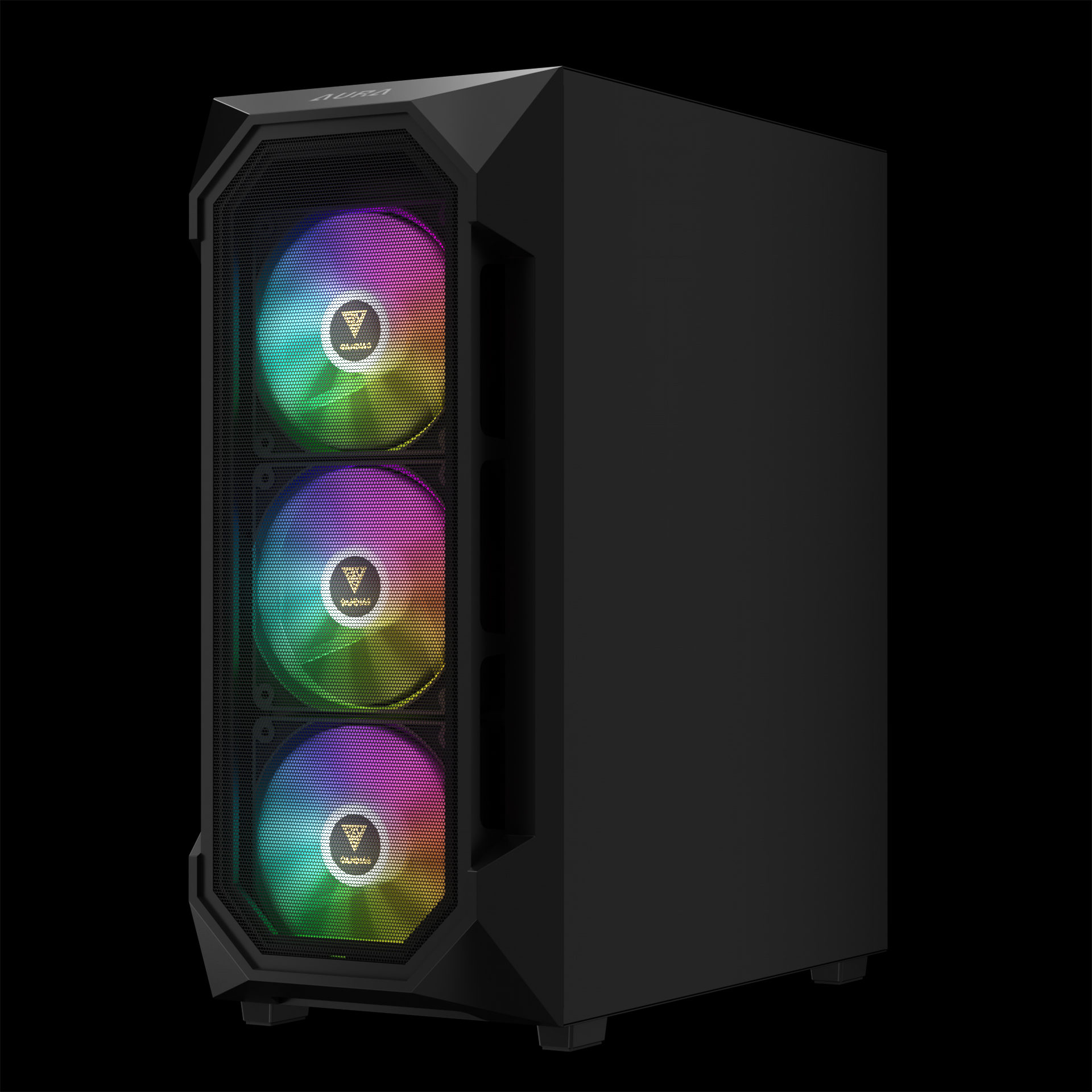 GAMDIAS AURA GC1 ELITE ARGB Mid Tower Gaming Case - Black GAMDIAS AURA GC1 ELITE ARGB Mid Tower Gaming Case - Black